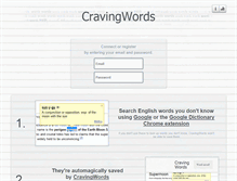 Tablet Screenshot of cravingwords.com
